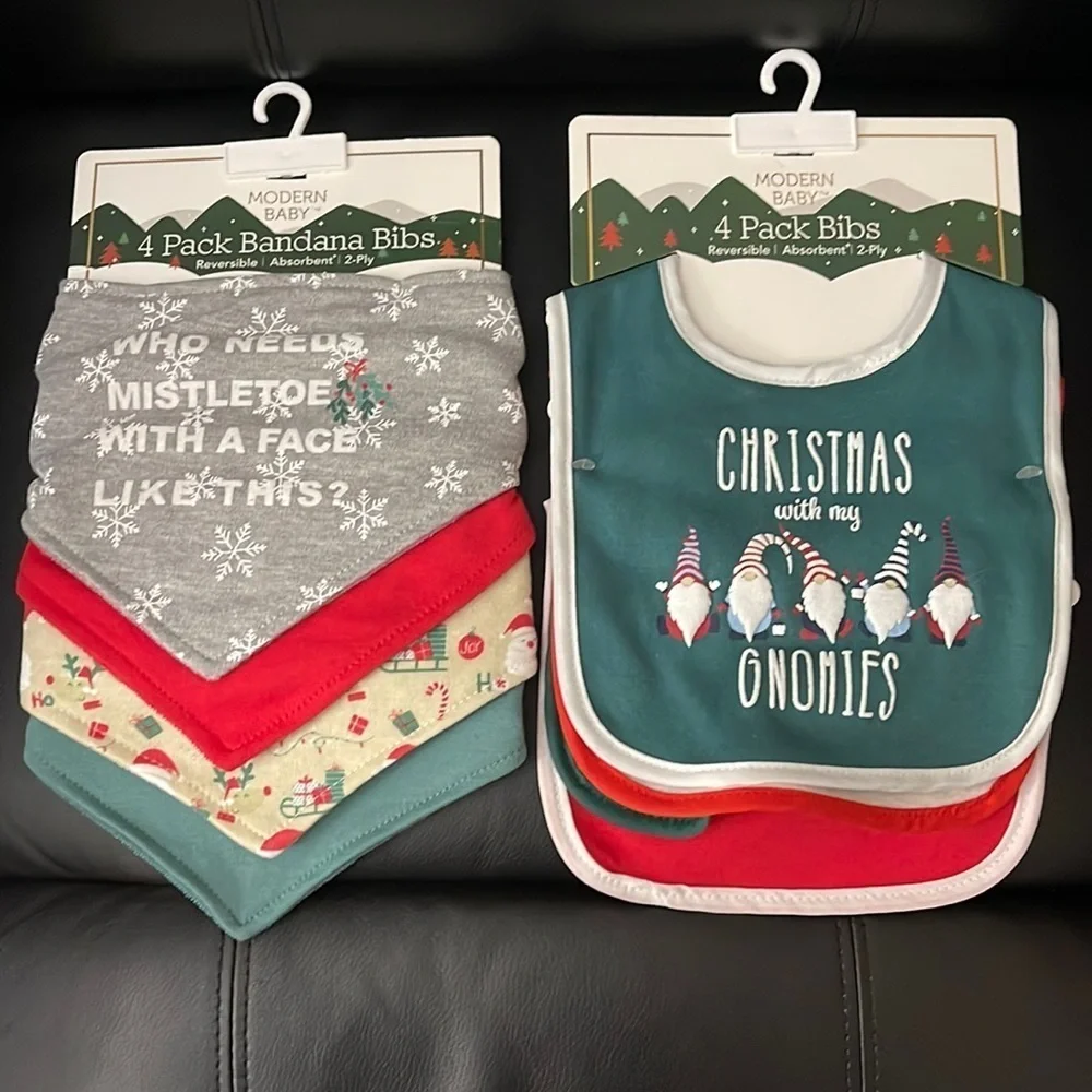 2 set - 8 pack bibs for babies